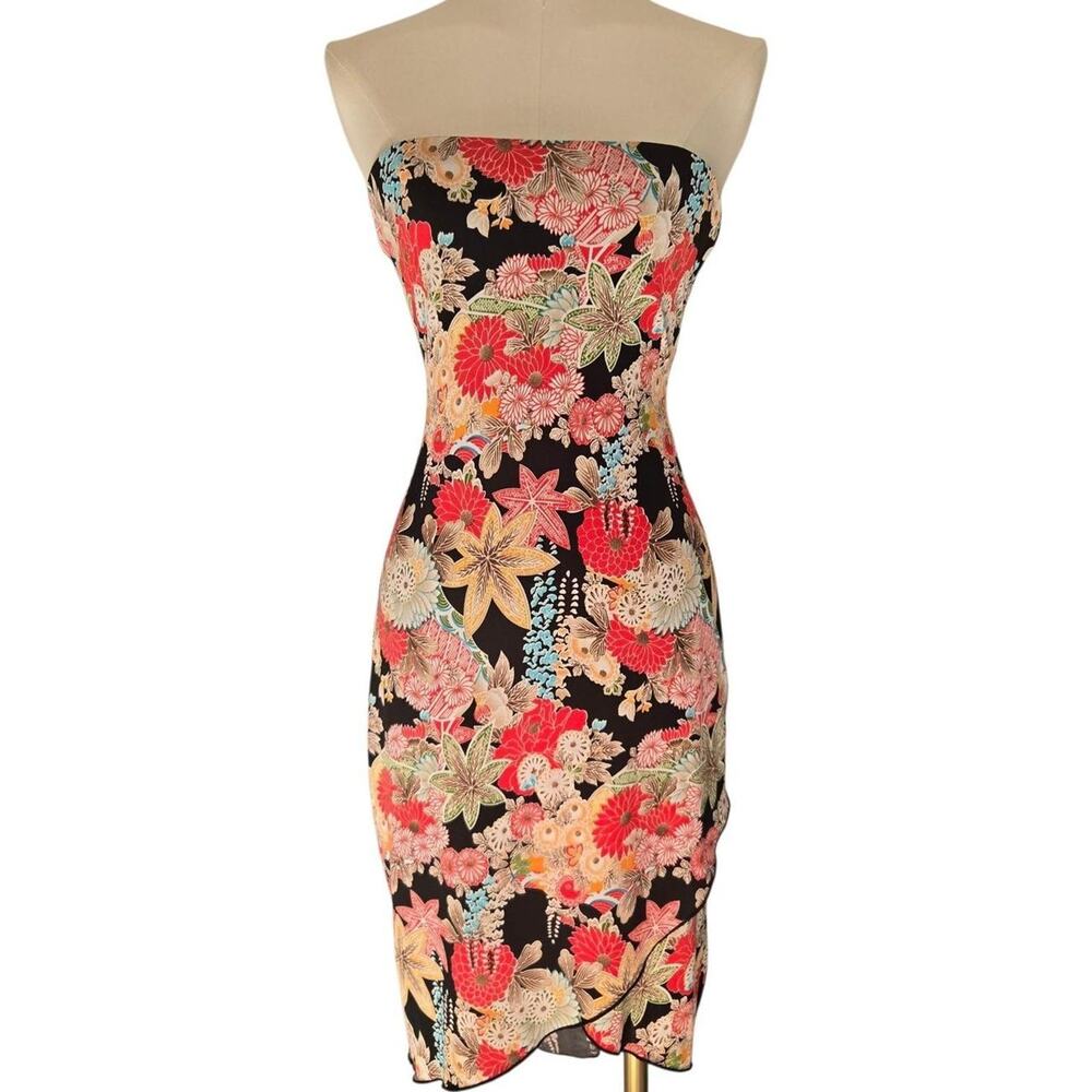 Y2k tropical floral tie
